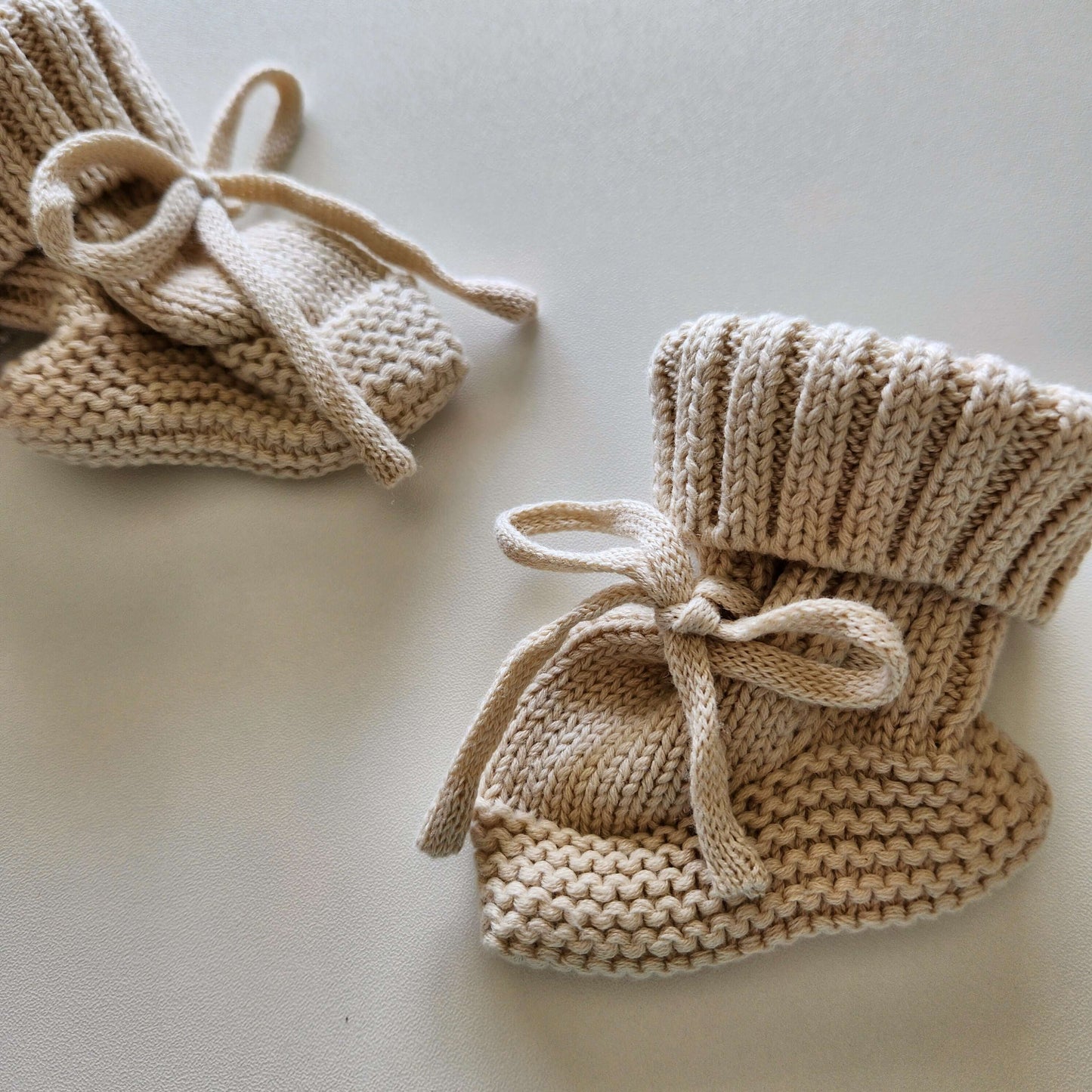knit baby booties, newborn booties, matching sweater booties, knit newborn booties