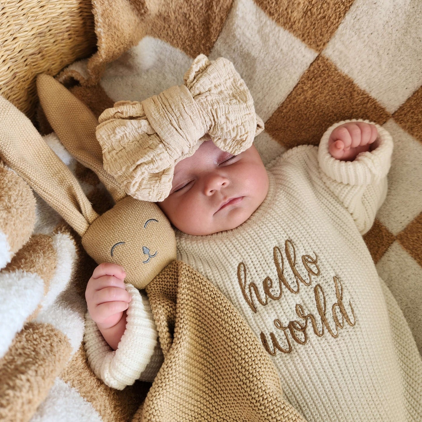 Baby Headband Accessory, Headband for newborn, Truffle Colored Baby Headband
