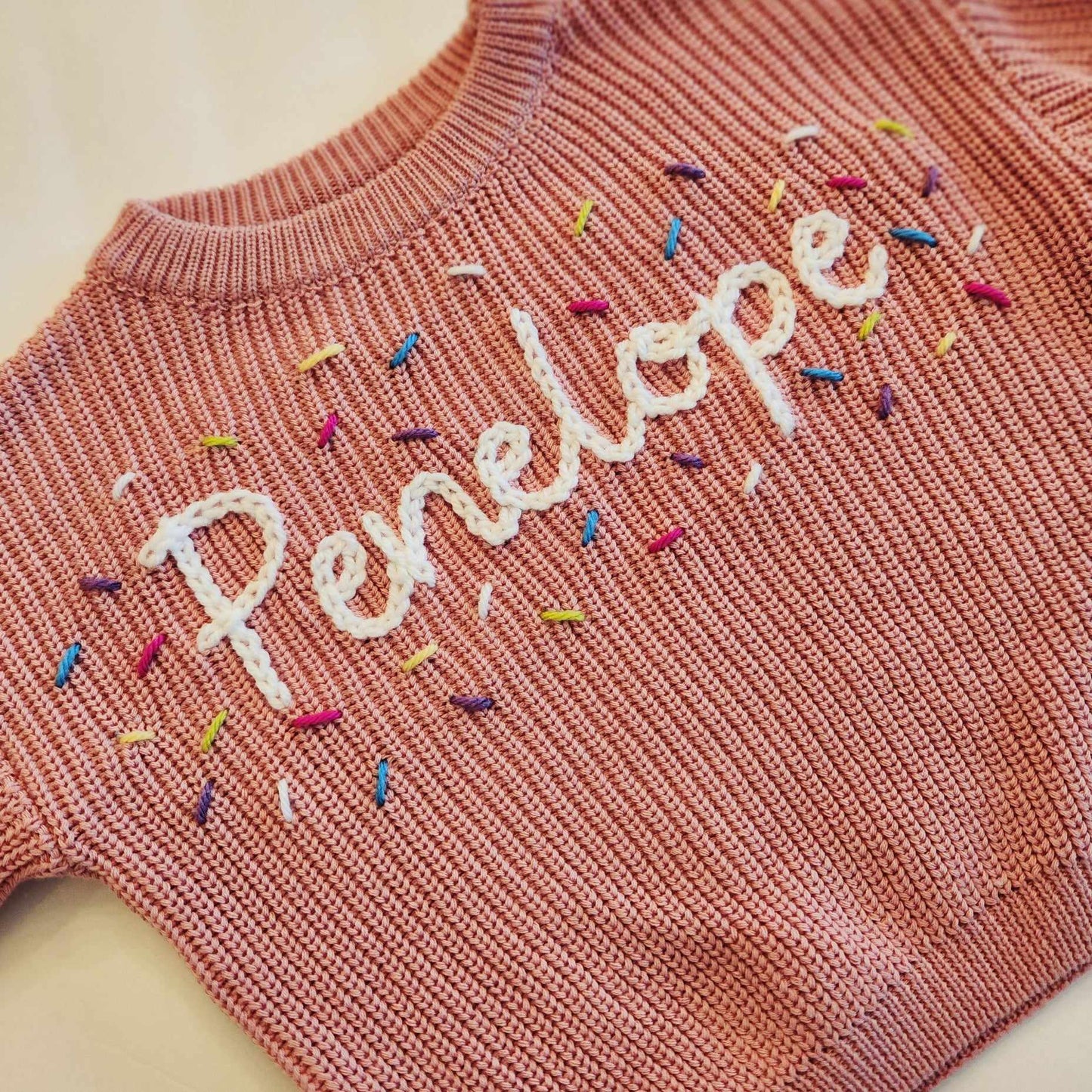 NEWBORN Hand Embroidered Sweater Set, Custom Name Baby Sweater & Shorts, Personalized Birth Announcement, Knit Sweater Baby Announcement