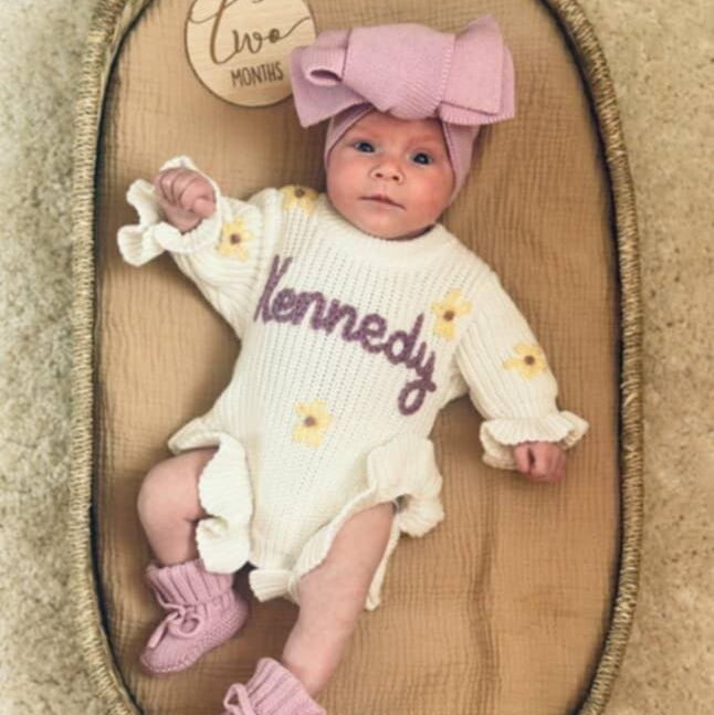 KNIT TOPKNOT HEADBAND - LILAC