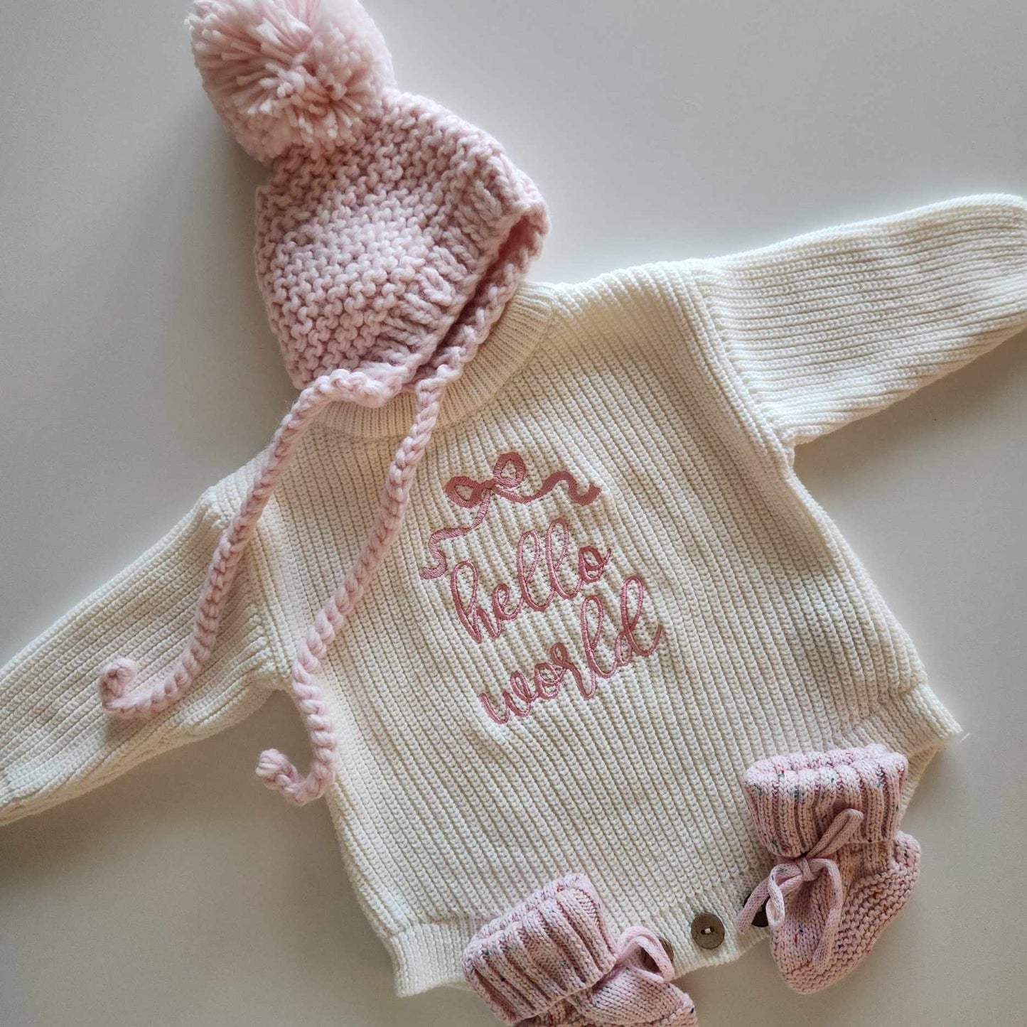 EMBROIDERED BOW ROMPER
