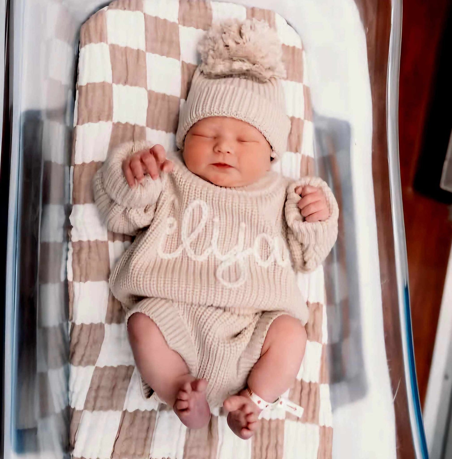 BABY SWEATER & SHORTS SET - BISCOTTI