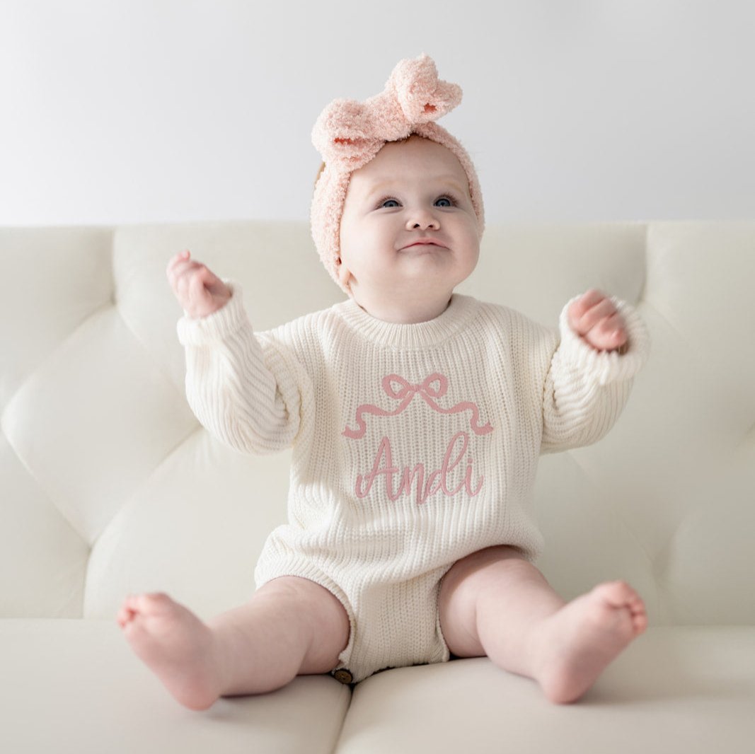 TEDDY TOPKNOT BOW - BLUSH