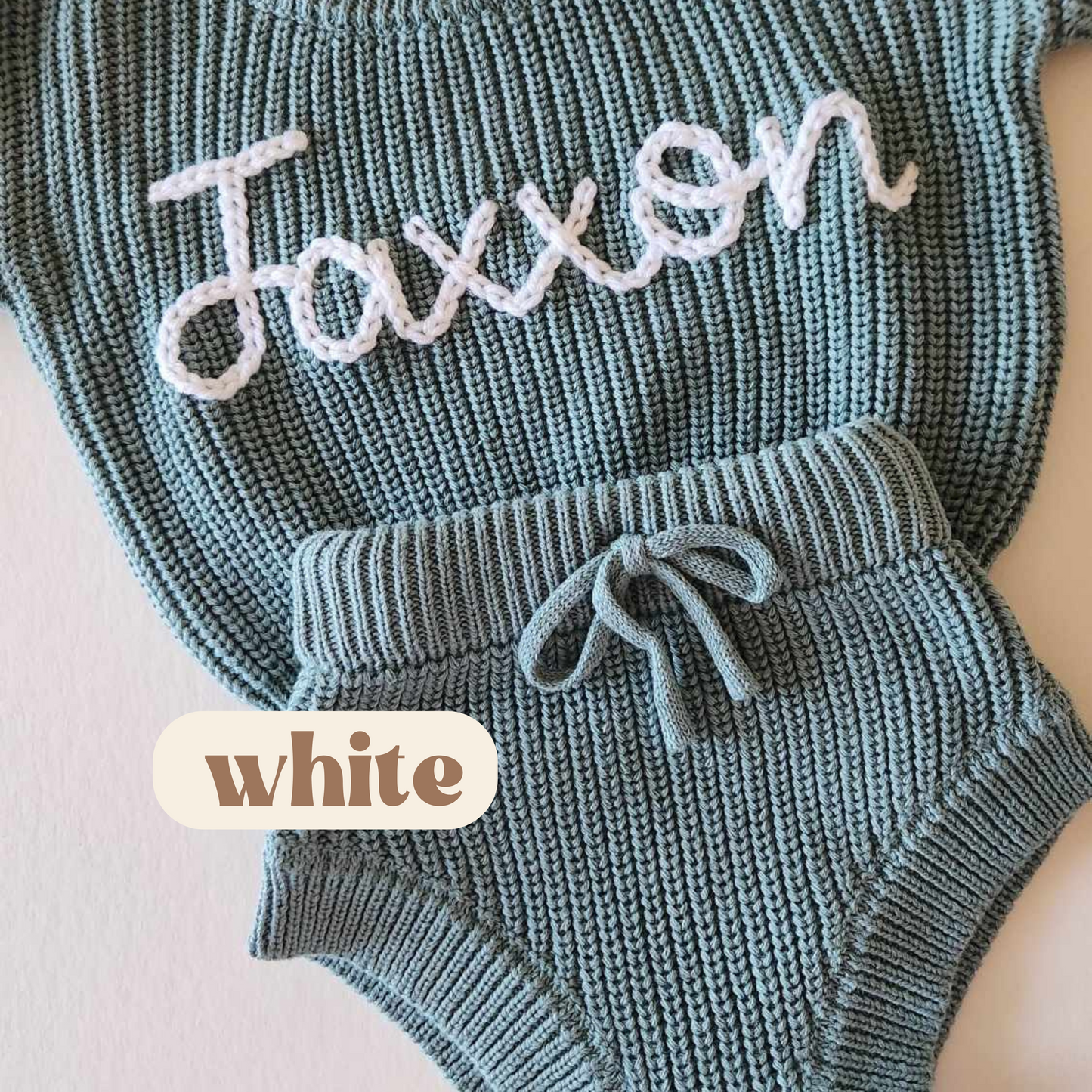 BABY SWEATER & SHORTS SET - LAKE