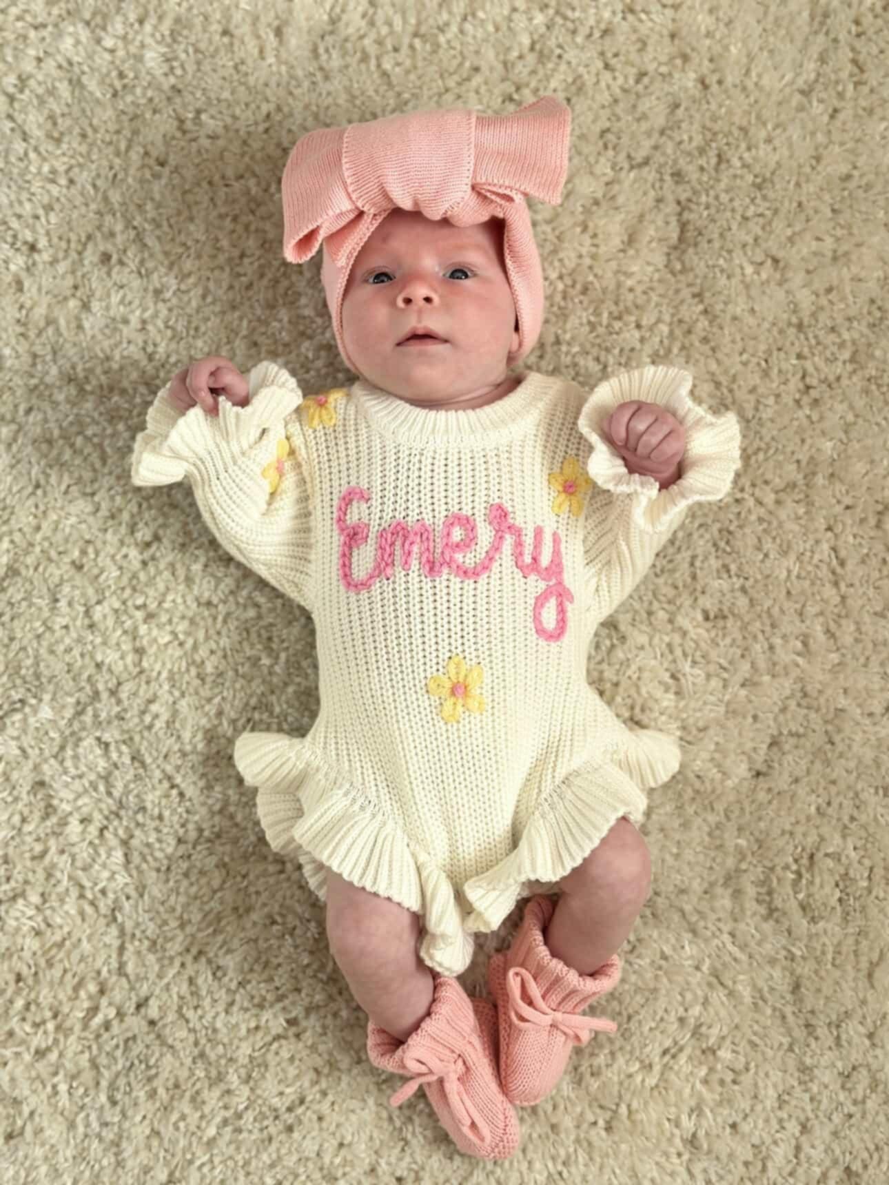 HAND EMBROIDERED RUFFLE ROMPER