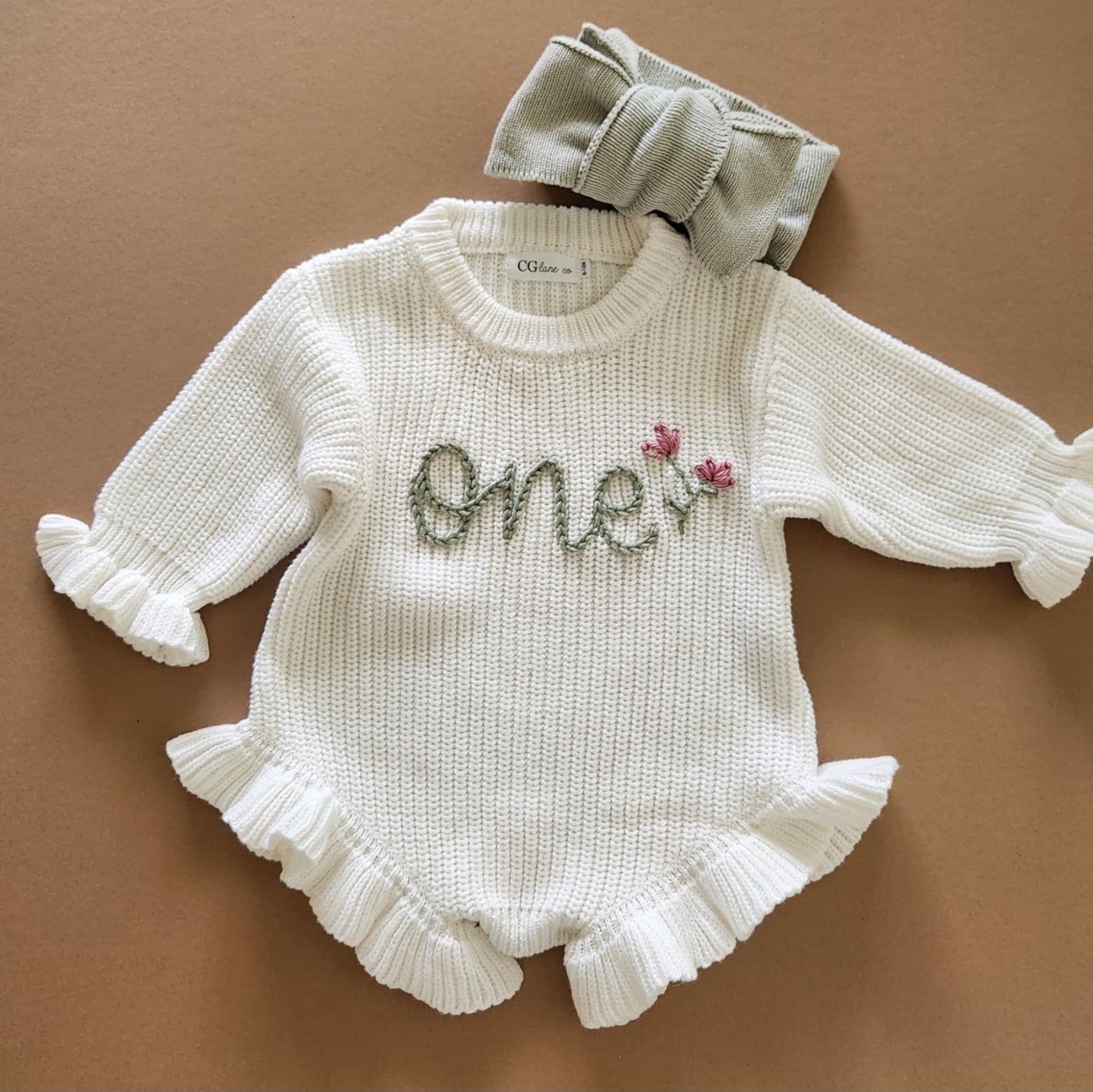 HAND EMBROIDERED RUFFLE ROMPER