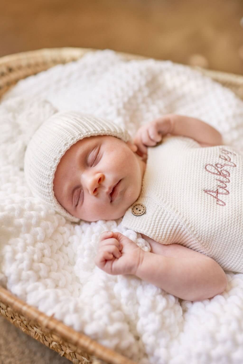 Custom Embroidered Knit Romper, Personalized Birth Announcement, Baby Announcement, Embroidered Birthday Romper, Baby Shower Gift