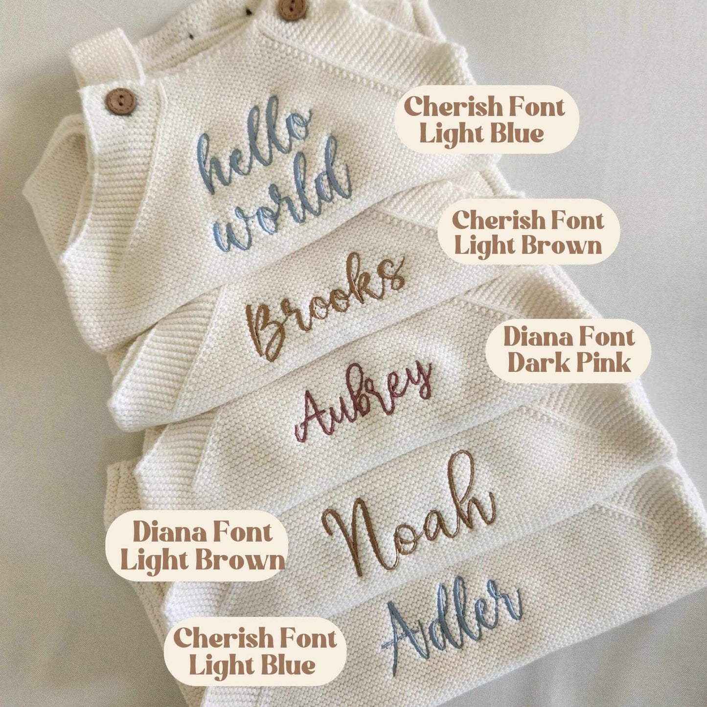 Custom Embroidered Knit Romper, Personalized Birth Announcement, Baby Announcement, Embroidered Birthday Romper, Baby Shower Gift