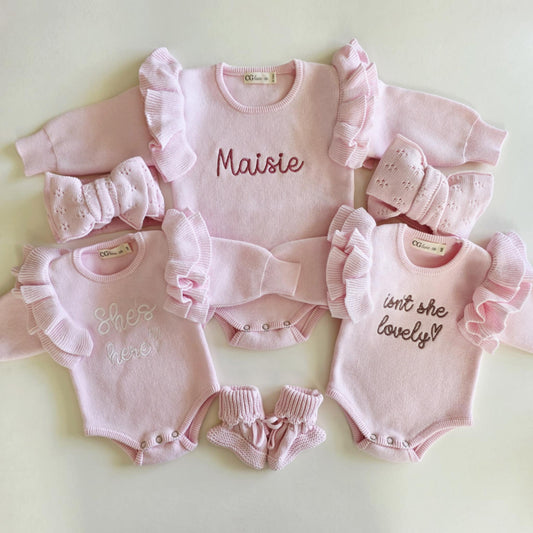 FLUTTER SLEEVE ROMPER - ROSEWATER