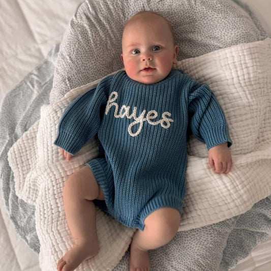 HAND EMBROIDERED ROMPER - STORM