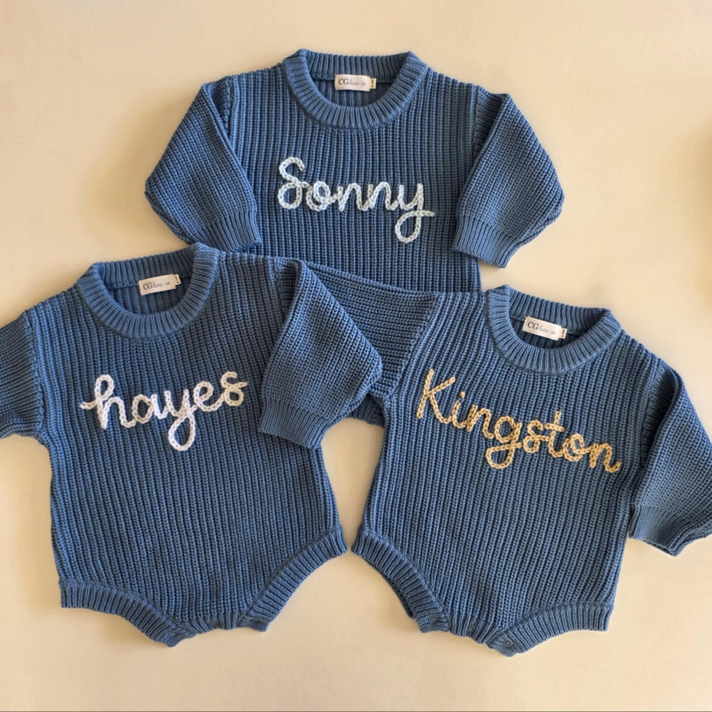 HAND EMBROIDERED ROMPER - STORM