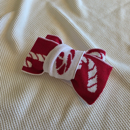 KNIT TOPKNOT HEADBAND - CANDY CANES
