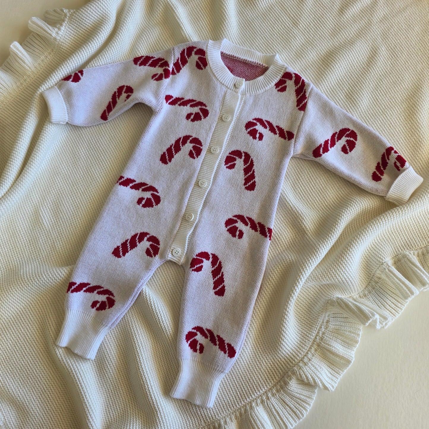 FULL LENGTH ROMPER - CANDY CANE