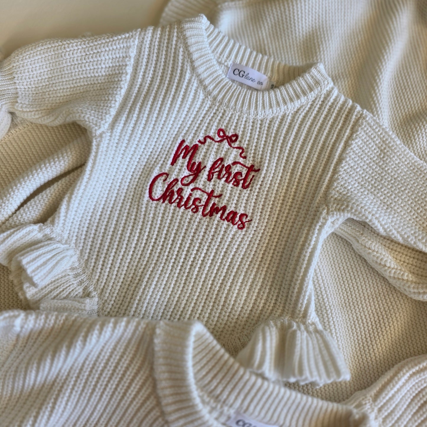 PERSONALIZED CHRISTMAS RUFFLE LEG ROMPER