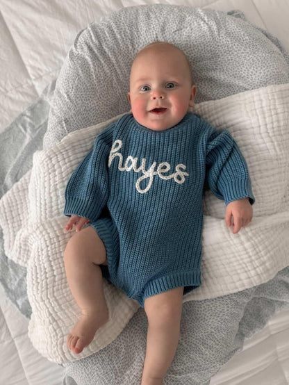 HAND EMBROIDERED ROMPER - STORM