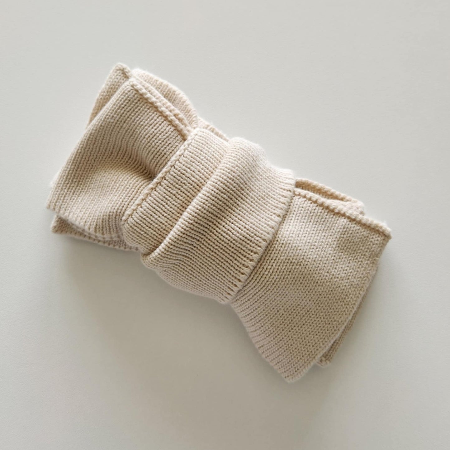 KNIT TOPKNOT HEADBAND - BISCOTTI