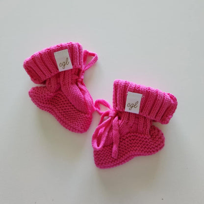 BABY BOOTIES - HOT PINK