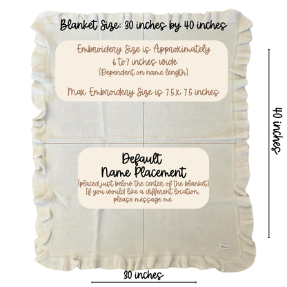 KNIT BABY BLANKET - BISCOTTI