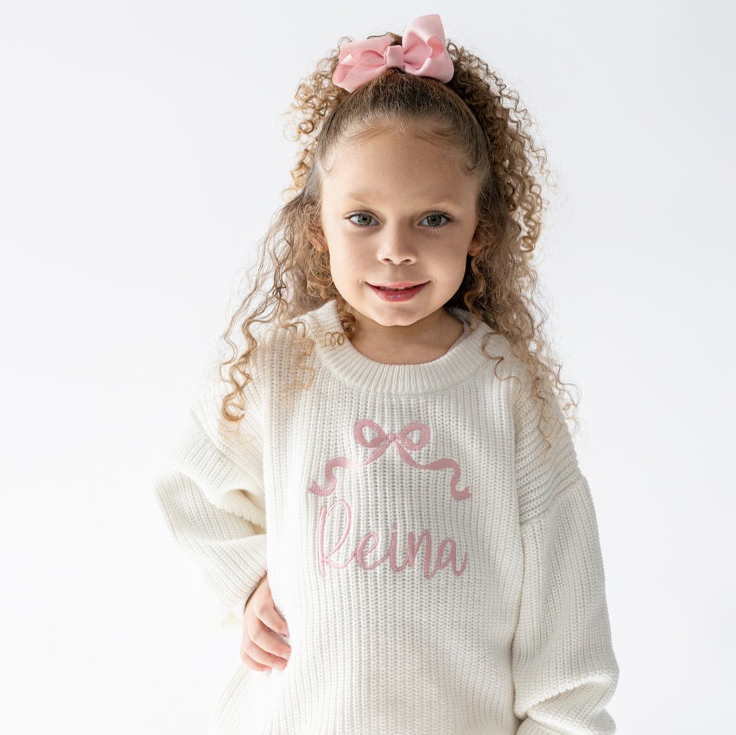 BOW EMBROIDERED SWEATER