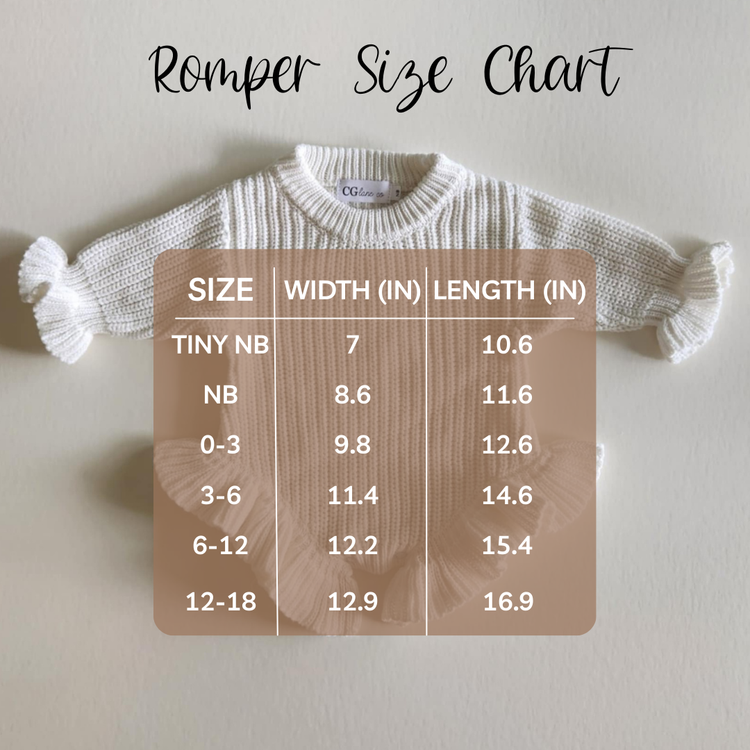 EMBROIDERED RUFFLE SWEATER ROMPER