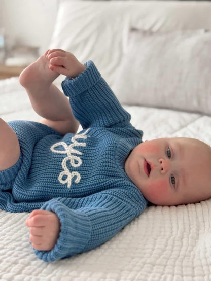 HAND EMBROIDERED ROMPER - STORM