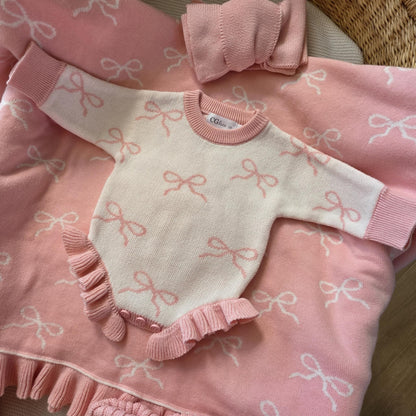 PINK BOWS ROMPER