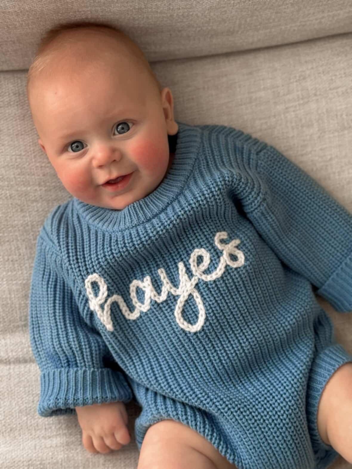 HAND EMBROIDERED ROMPER - STORM