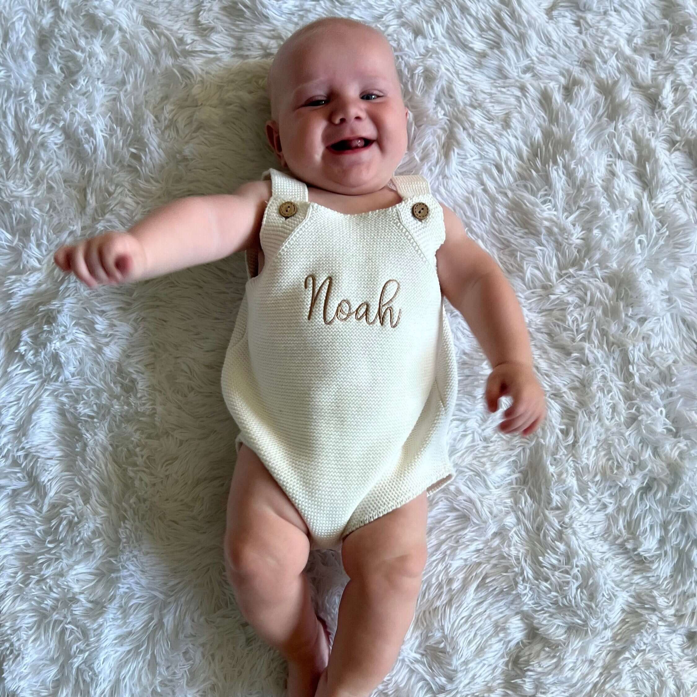 Baby announcement fashion romper