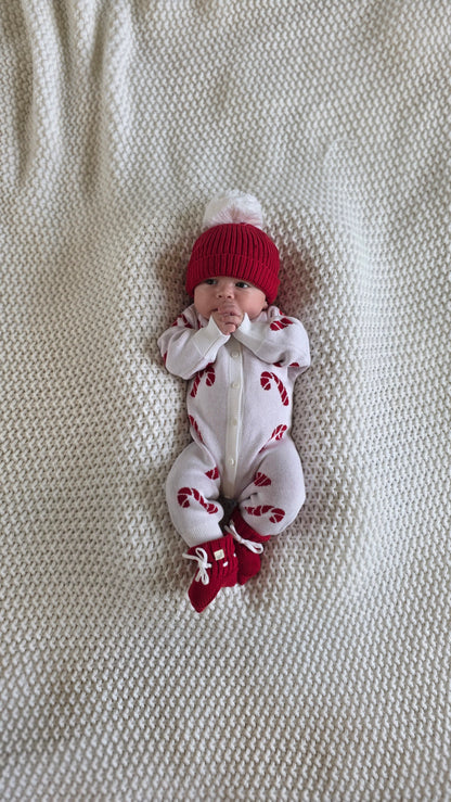 FULL LENGTH ROMPER - CANDY CANE